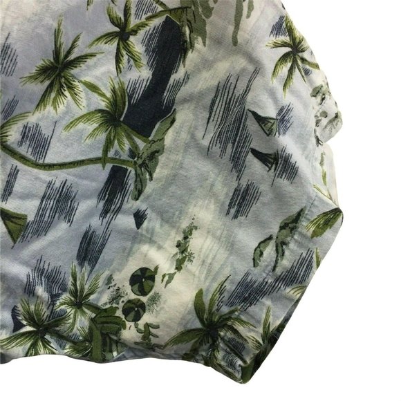Field & Stream Shirt Mens 2XL XXL Blue Hawaiian Print Rayon Blend 1 Pocket S/S - Picture 6 of 12
